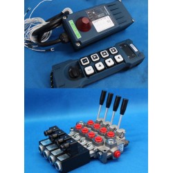 4 szekciós vezérlőtömb, 90 L/perc, 12V + HM-LINE 800 rádióvezérlés