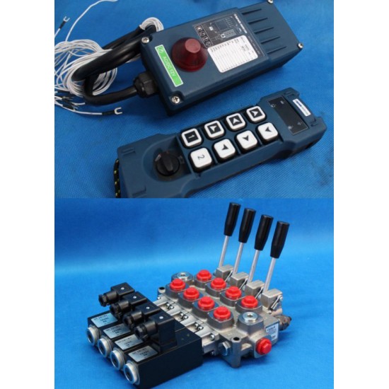 4 szekciós vezérlőtömb, 90 L/perc, 12V + HM-LINE 800 rádióvezérlés