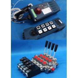 4 szekciós vezérlőtömb, 120 L/perc, 12V + Galtech 4 Sek + HM-line 800 rádióvezérlés