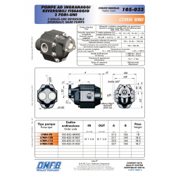 OMFB 61 DX UNI replacement - FP30-61 gear pump