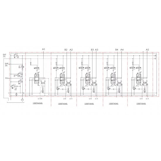 4 section hydraulic valve 120L/min 33 GPM full proportional + 12V Cormach crane 4 functions radio remote