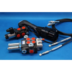 40L/min hydraulic valve kit, 3 sections + solenoid + joysick (Ursus, Zetor, MF, Case)