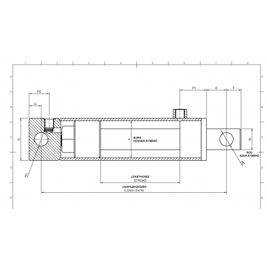 KPSA40X60X1400 kétirányú munkahenger