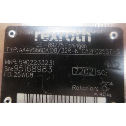 BOSCH REXROTH hidraulikus dugattyús szivattyú No. R902233231